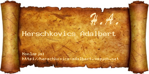 Herschkovics Adalbert névjegykártya